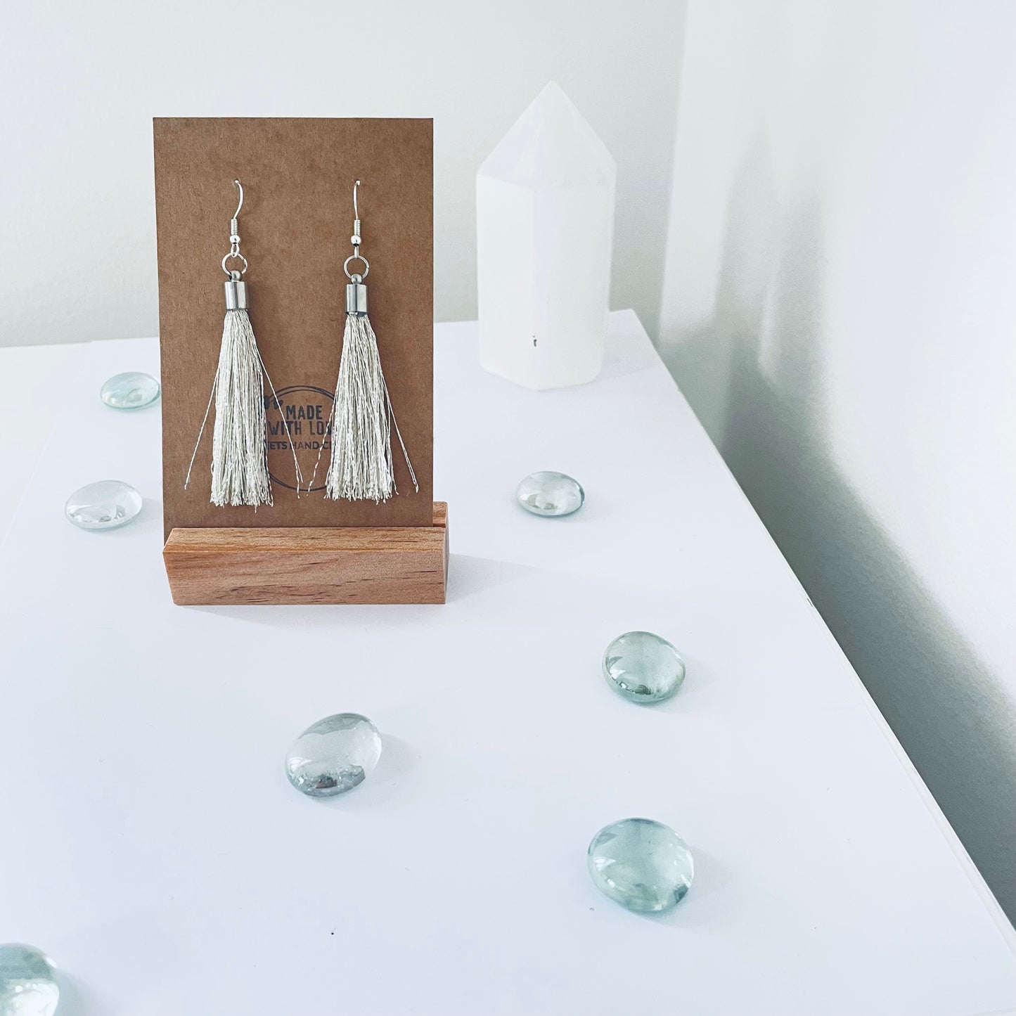 Silver small Tassel earrings