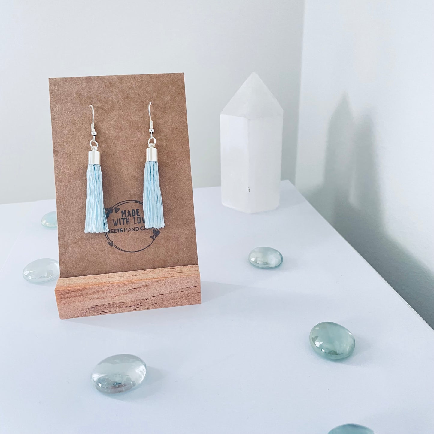 Bably blue small Tassel earrings