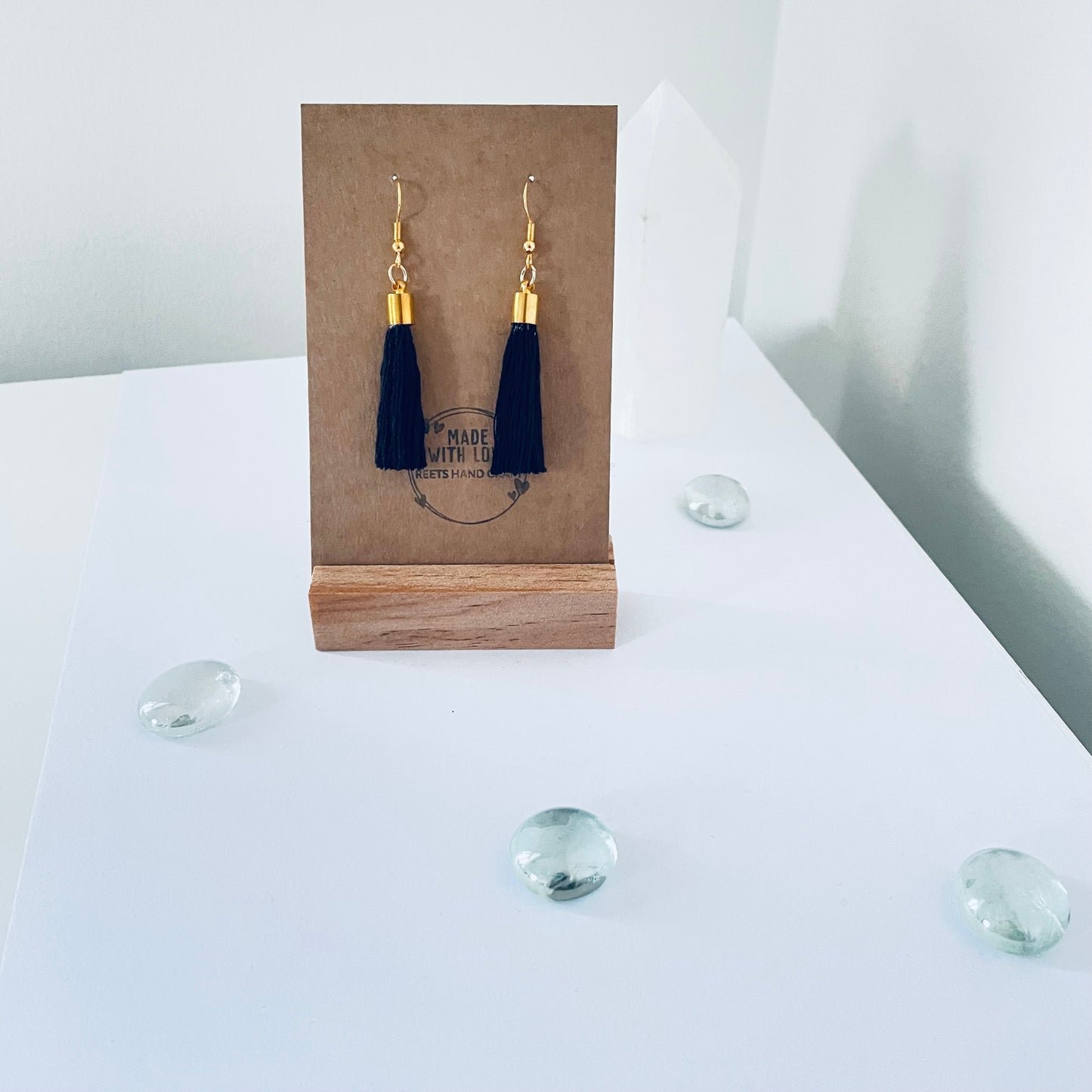 Black small Tassel earrings