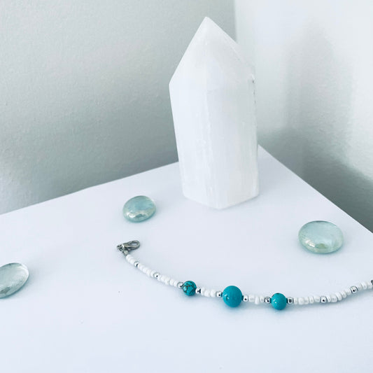 Blue Turquoise Crystal Bracelet