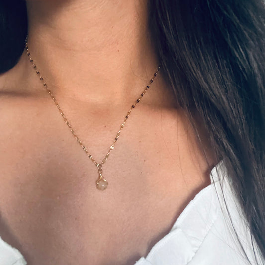Gold Dainty healing Citrine crystal necklace