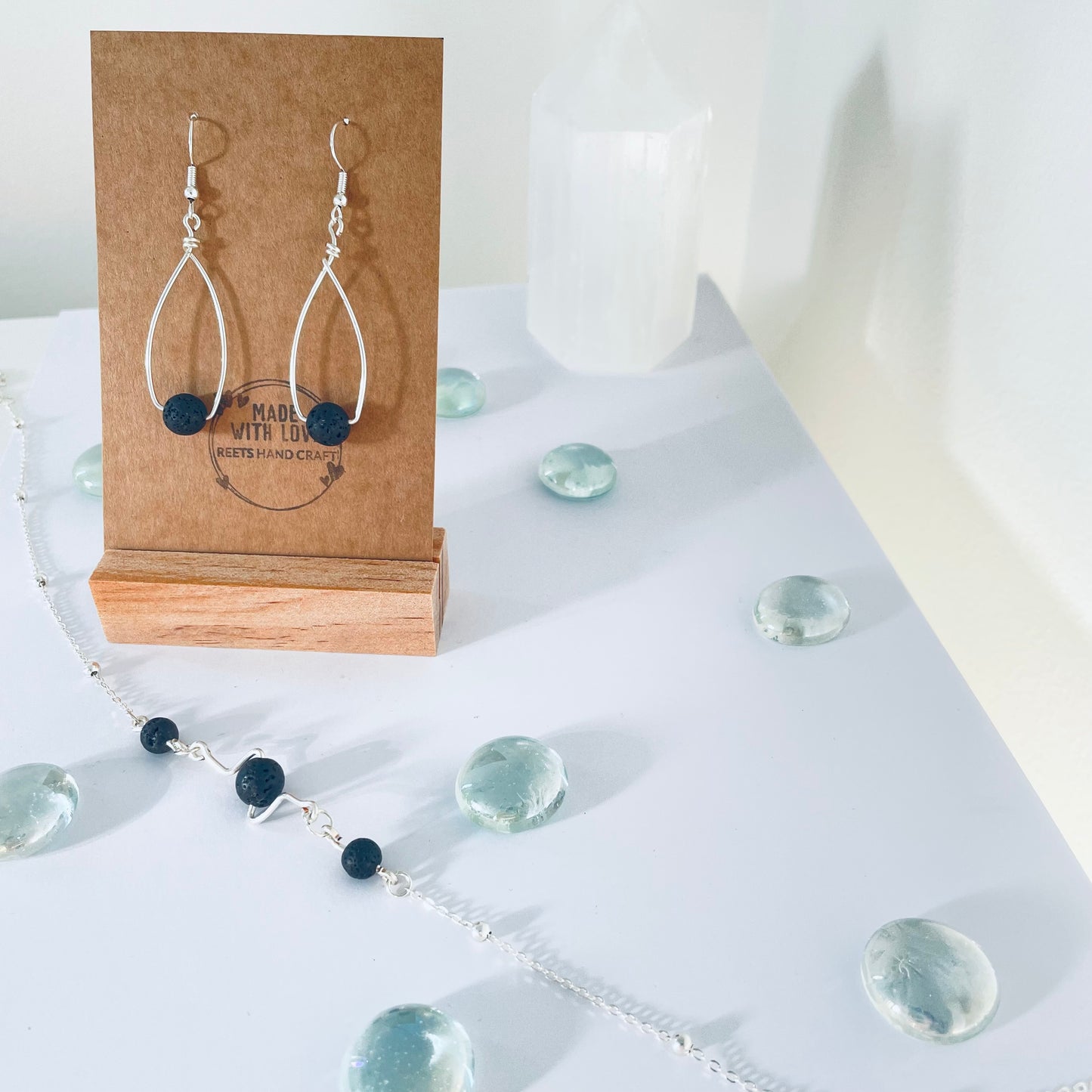 Silver Earrings & Necklace set